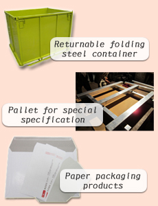 Flexible container bag, Steel container, Returnable folding steel container